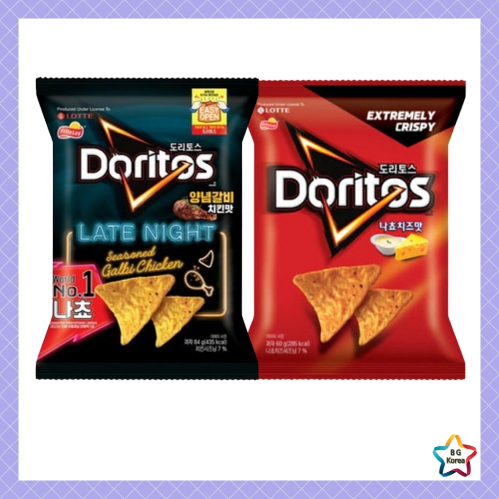 Lotte Doritos 84g Snack Hàn Quốc giòn Tortilla Chips Hương vị đậm đà giòn Nacho