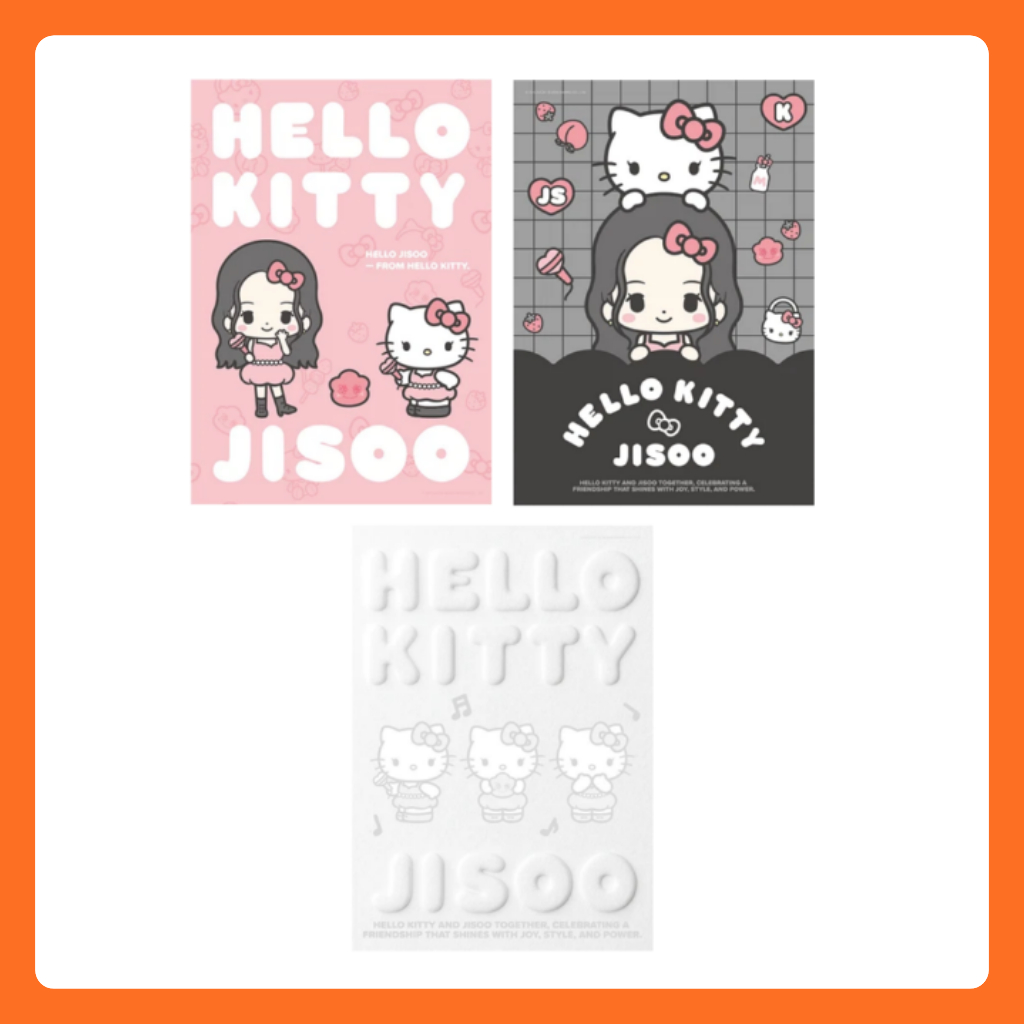 [HELLO KITTY x JISOO] Poster hợp tác in nghệ thuật A3 / Hello Kitty JISOO