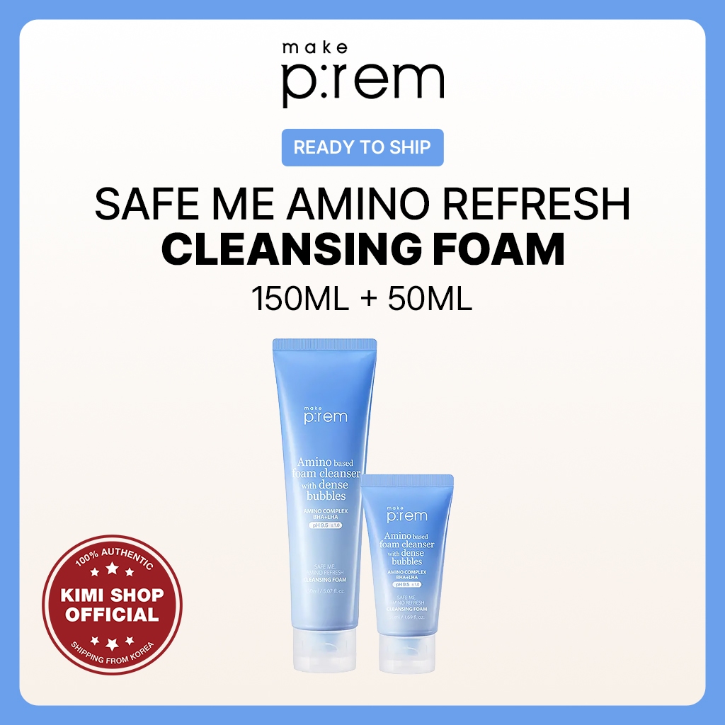 [make p: rem] Bộ bọt rửa mặt Safe Me Amino Refresh 150ml đặc biệt (+ 50ml)
