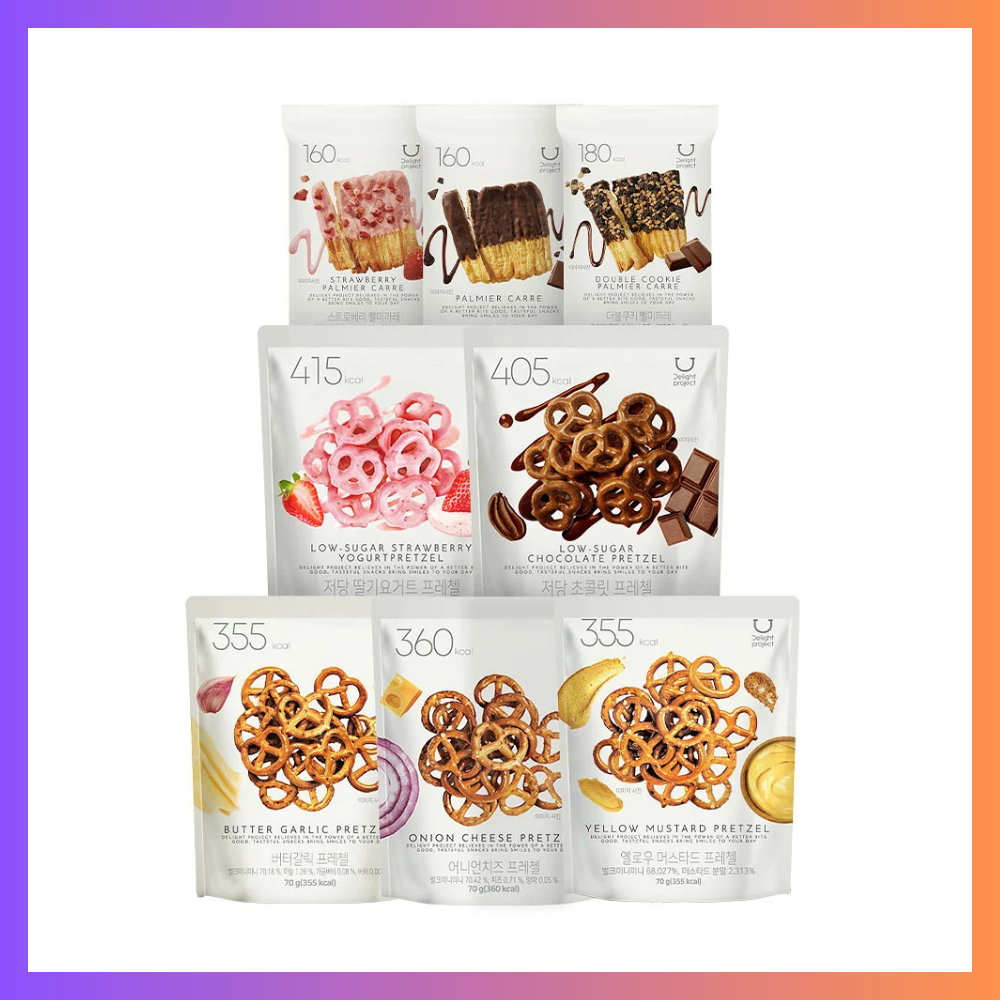 [Dự án Delight] Bagel Chip Đồ ăn nhẹ Hàn Quốc Series-Pretzel / Palmier Carre