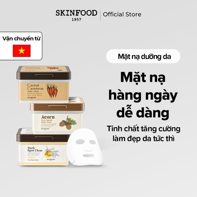 Hộp 30 Miếng Mặt Nạ Dưỡng Da Hằng Ngày Skinfood Daily Cà Rốt/Quả Sồi/Quýt