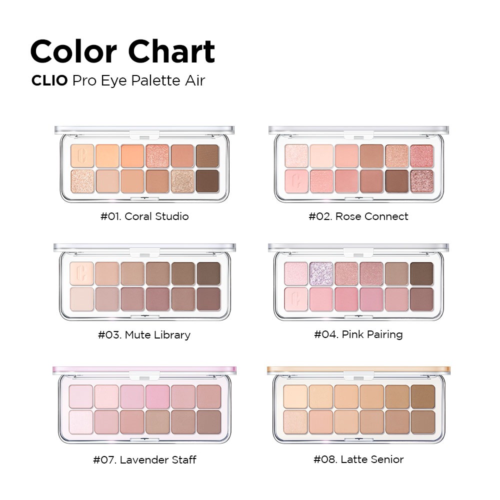 [CLIO - MÀU MỚI] Bảng Mắt Chuyên Nghiệp Dễ Dùng PRO EYE PALETTE AIR - 0.6gX12 | BigBuy360 - bigbuy360.vn