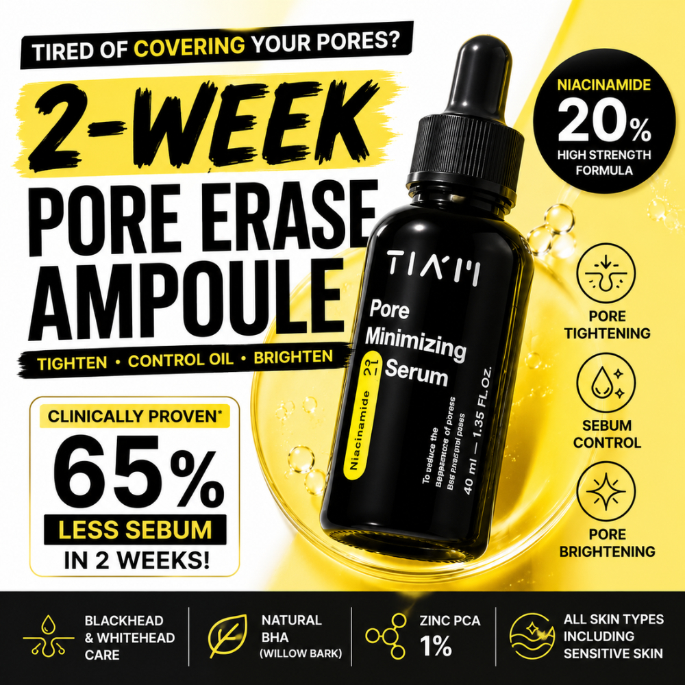 TIAM Niacinamide 20% Pore Minimizing Serum 40ml | Làm săn chắc lỗ chân lông, kiểm soát cặn bã & chăm