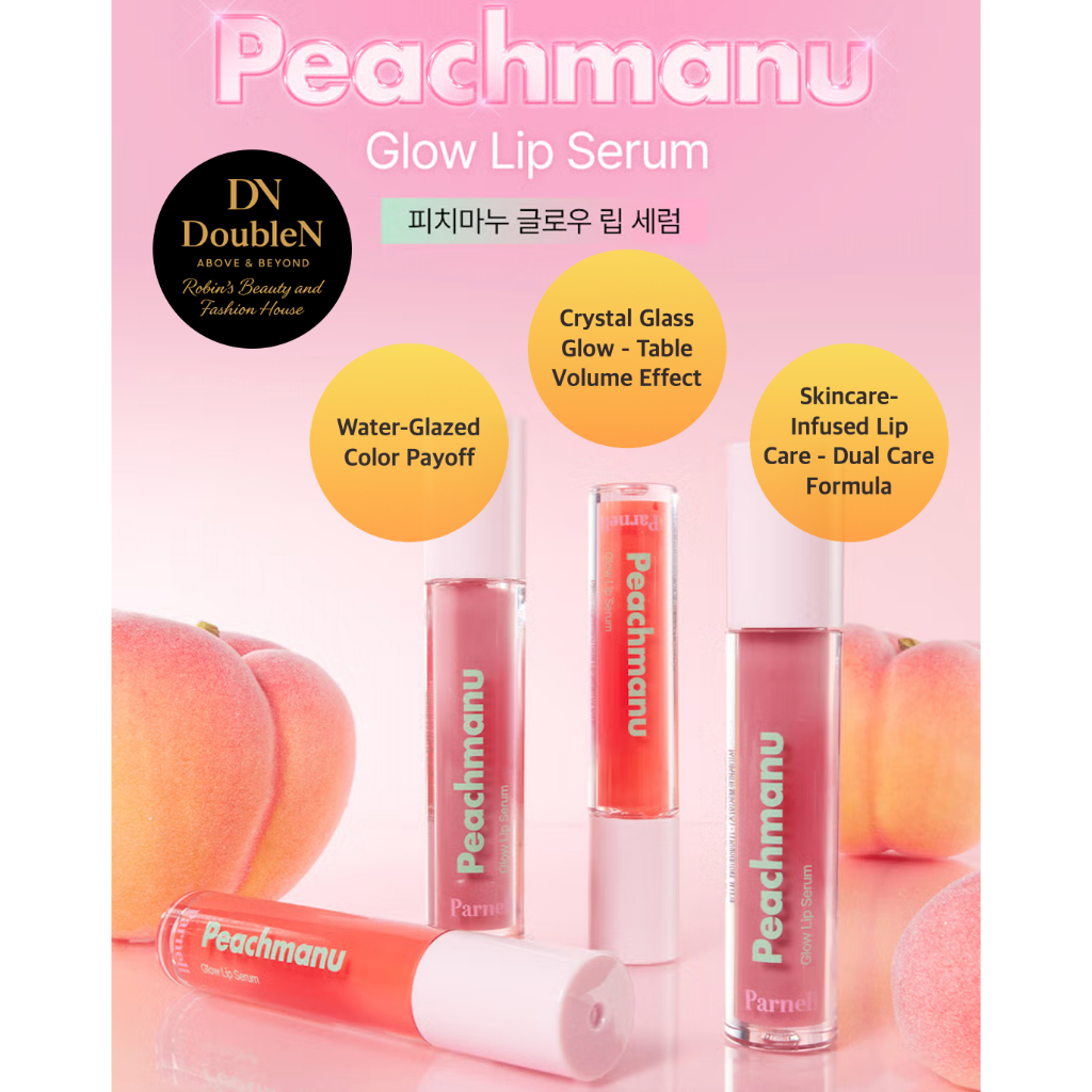 Peachmanu Glow Lip Serum - Tangle Volume Lip Serum - 02 Màu San Hô