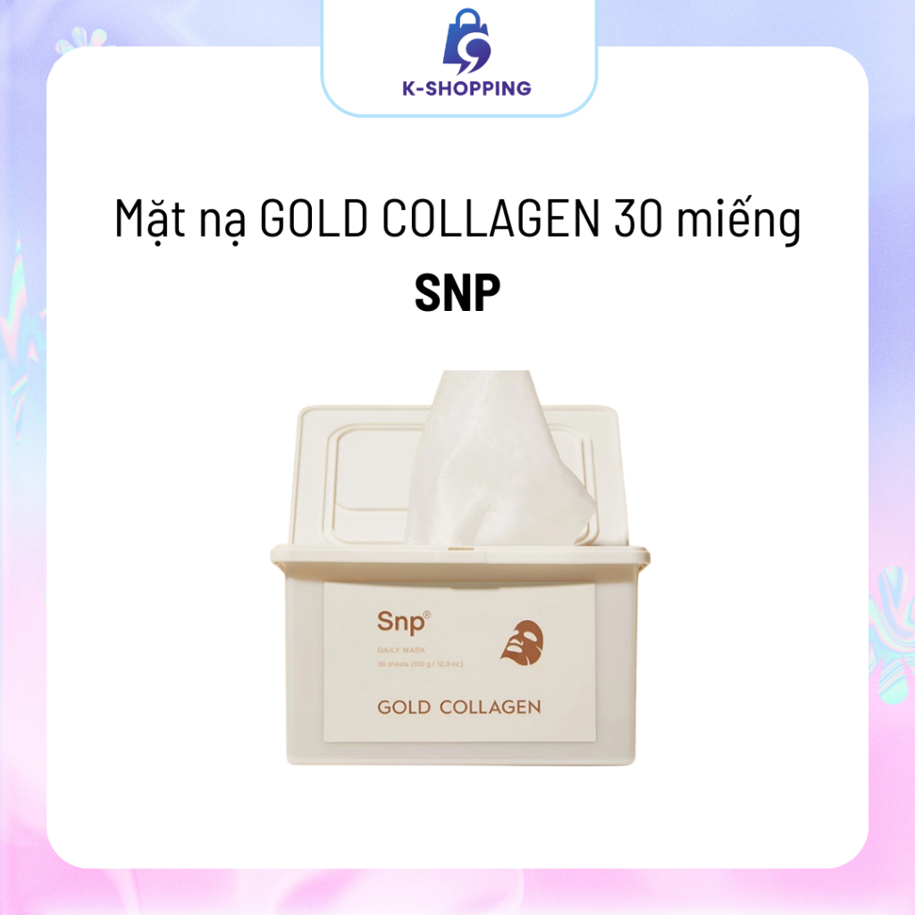 Mặt nạ SNP Gold Collagen Daily Mask Sheet (30 tờ)