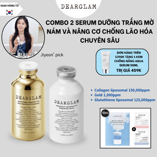 Combo Serum Vàng Collagen nâng cơ chống lão hóa và serum dưỡng trắng mờ thâm nám chuyên sâu(50ML +50ML)