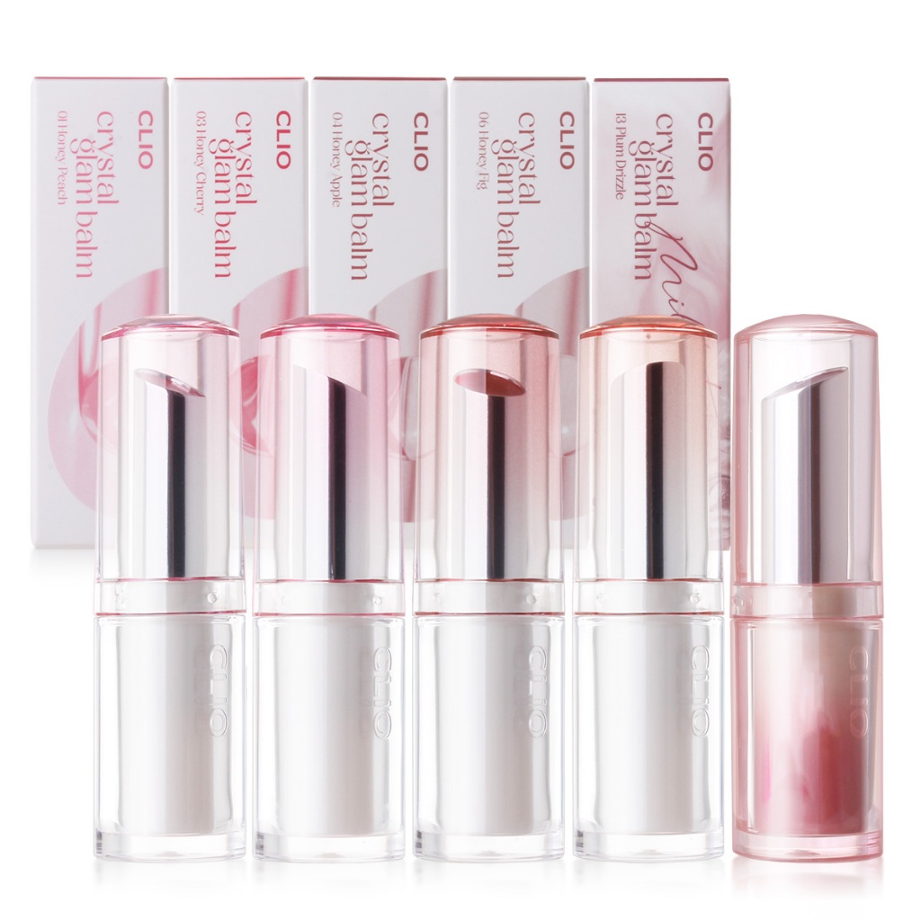 CLIO [CLIP] Crystal Glam Balm 3.2g 06 Honey Fig 1pc | Son dưỡng môi phát sáng nóng chảy tông màu ấm 