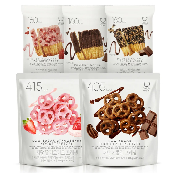 Delight Project Chocolate, Strawberry Pretzel & Palmier Carre