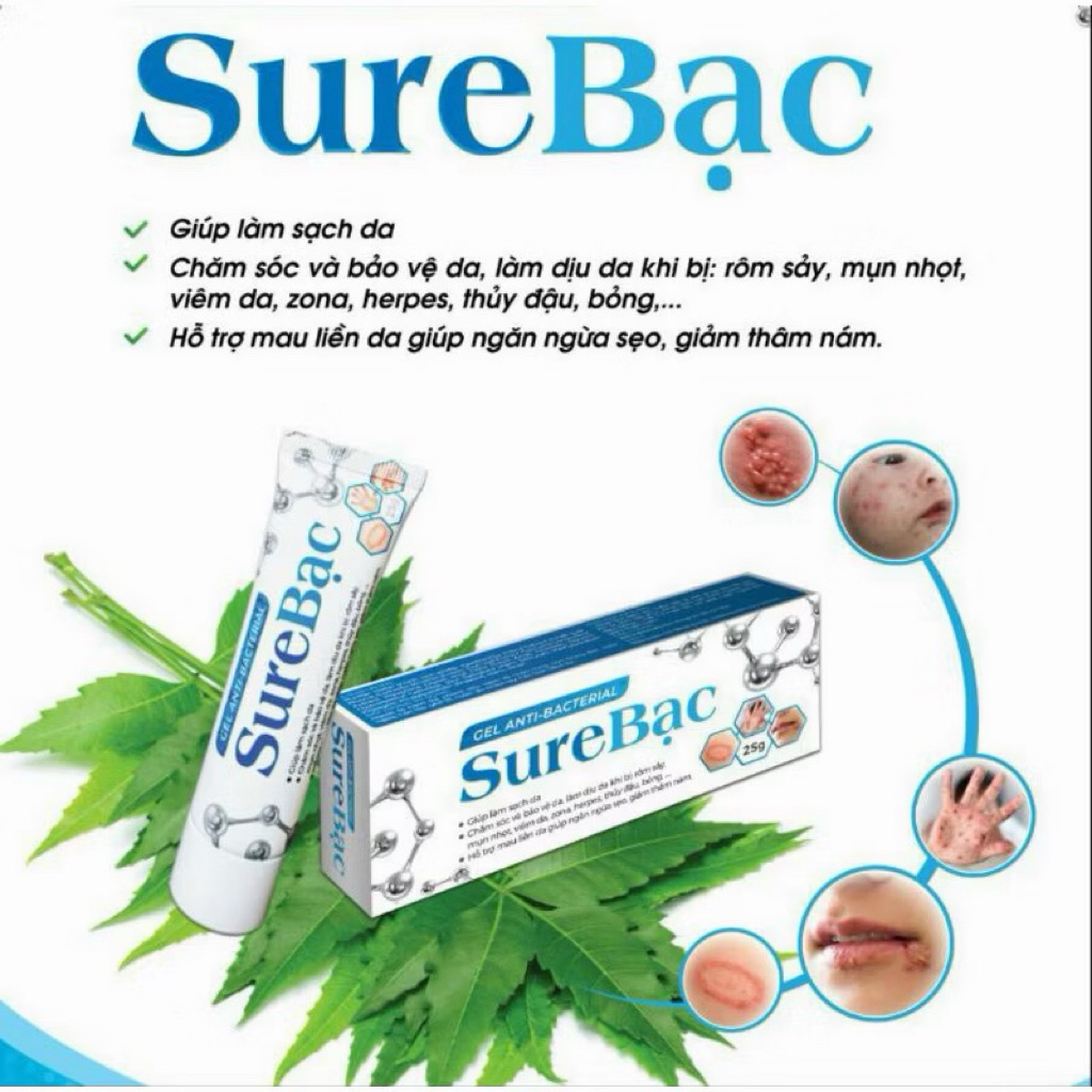 kem bôi da sure bạc bảo vệ da khỏi hăm da, mụn nhọt, ghẻ lở, nước ăn chân,côn trùng đốt