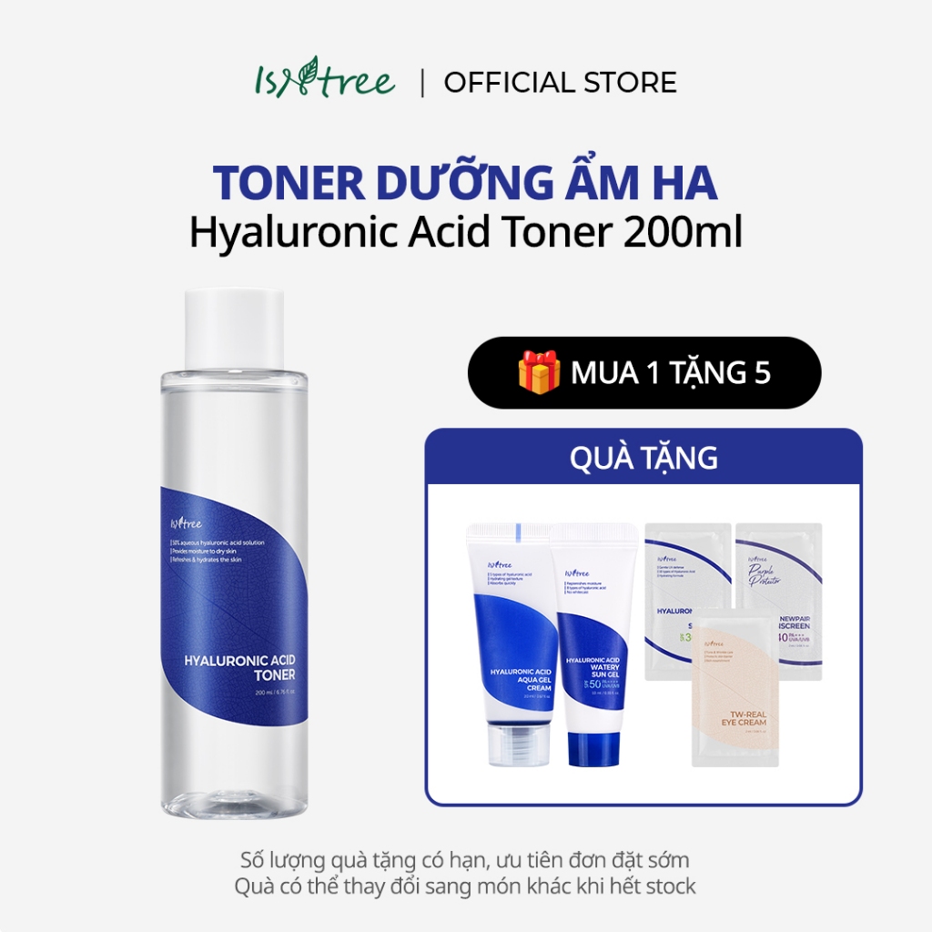 ISNTREE Toner Cấp Ẩm Hyaluronic Acid 200ml