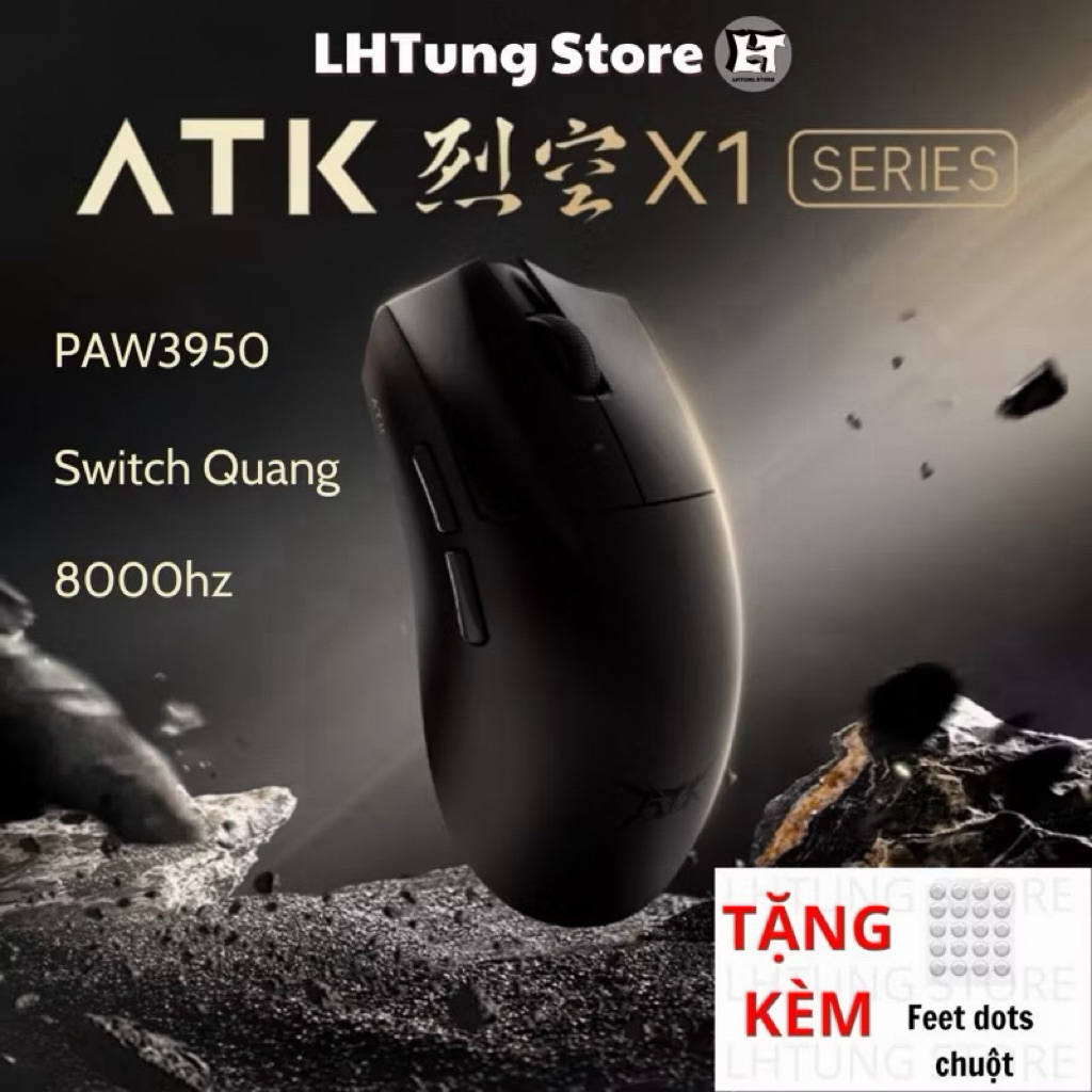 [SẴN GIAO NGAY] Chuột không dây ATK X1 | VXE R1 | ATK A9 HÀNG CHÍNH HÃNG (tặng miếng dán chống trượt