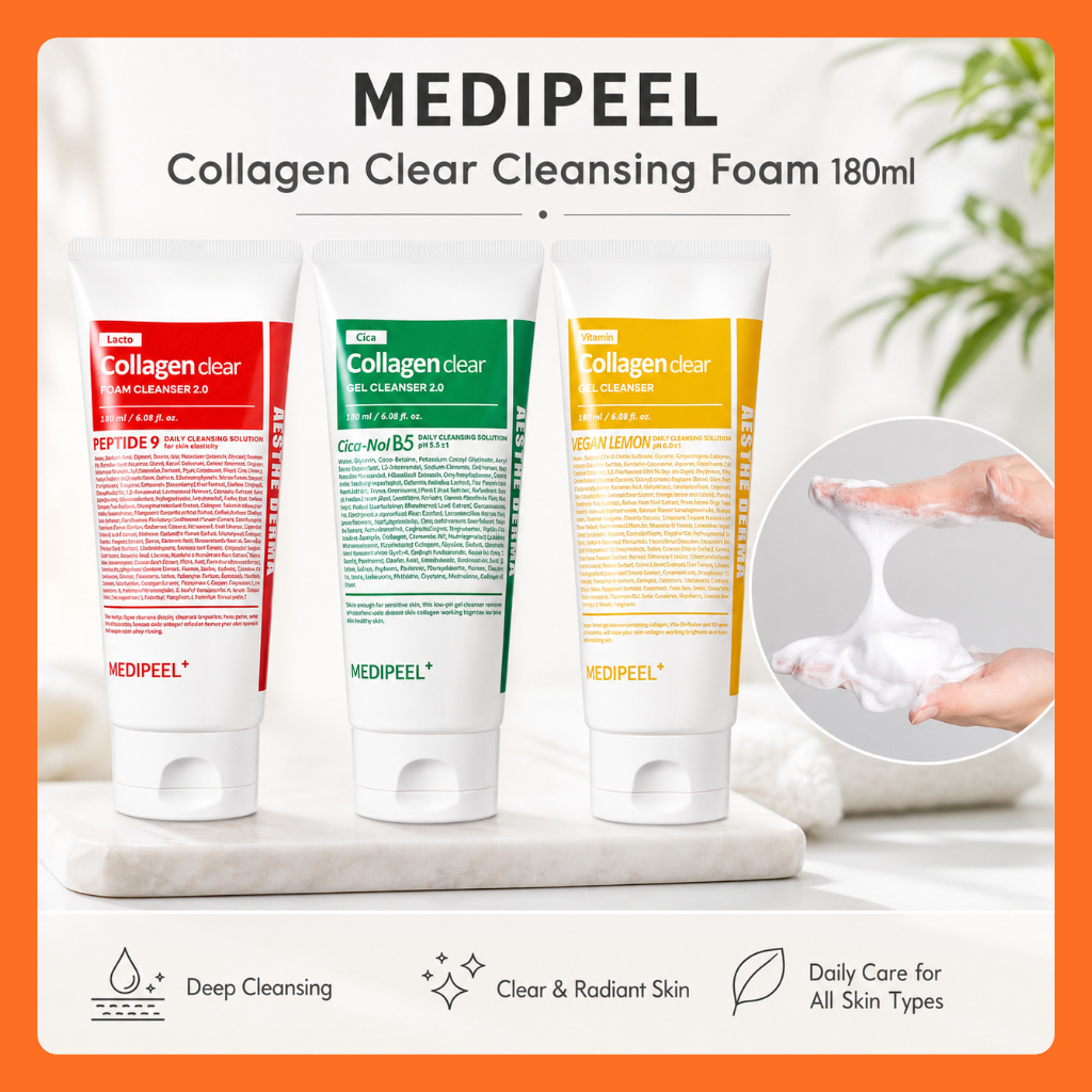 Sữa rửa mặt MEDIPEEL Collagen Clear 180ml / Sữa rửa mặt Hàn Quốc