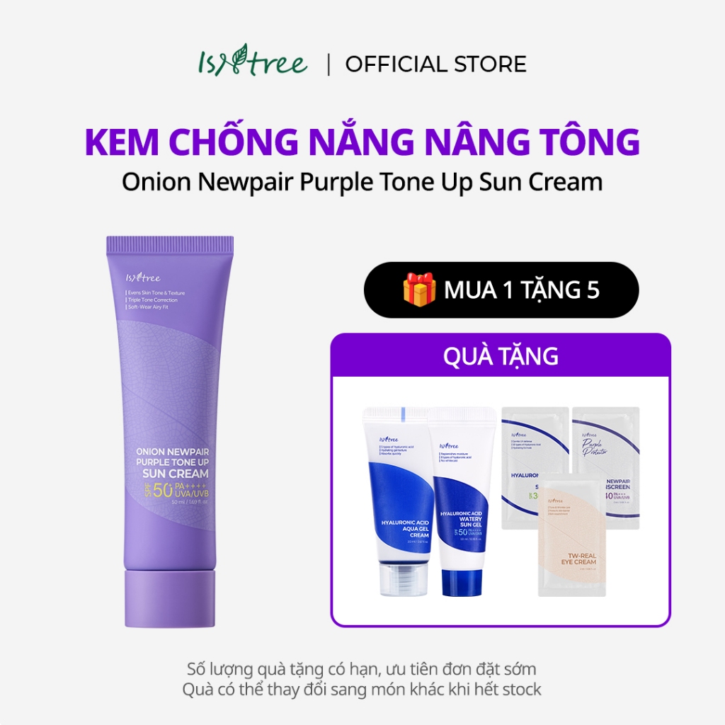 [NEW] ISNTREE Kem Chống Nắng Nâng Tone Hành Tím 50ml