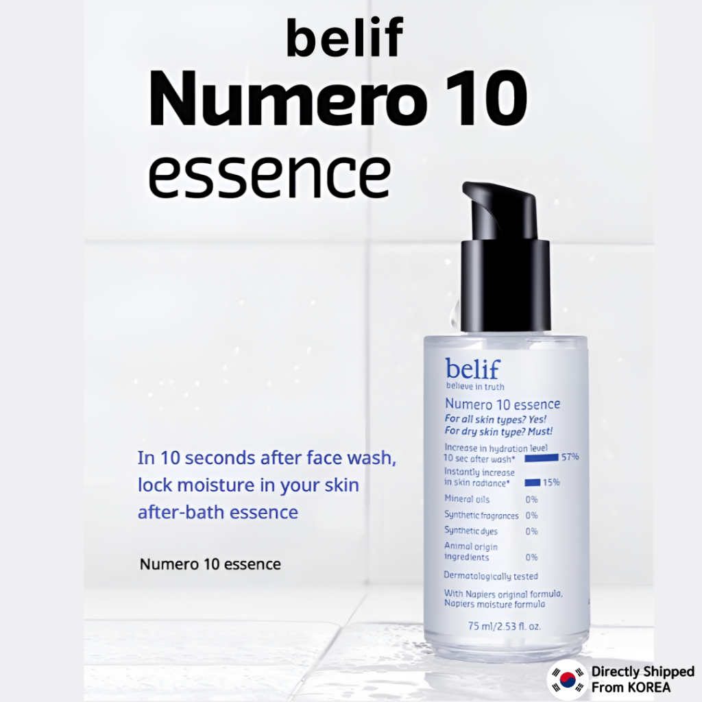 Tinh chất belif Numero 10 (75 / 125ml) Dưỡng ẩm bốc hơi trong vòng 10 giây sau khi rửa mặt