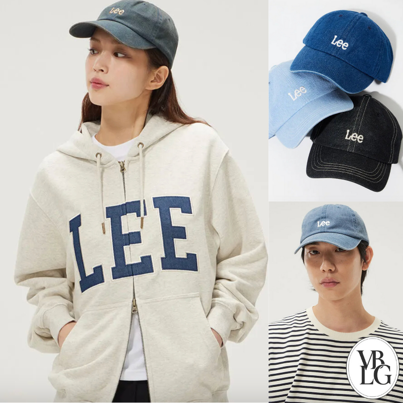 LEE Logo Twitch Nhỏ Denim Curve Ball Cap Pigment Indigo