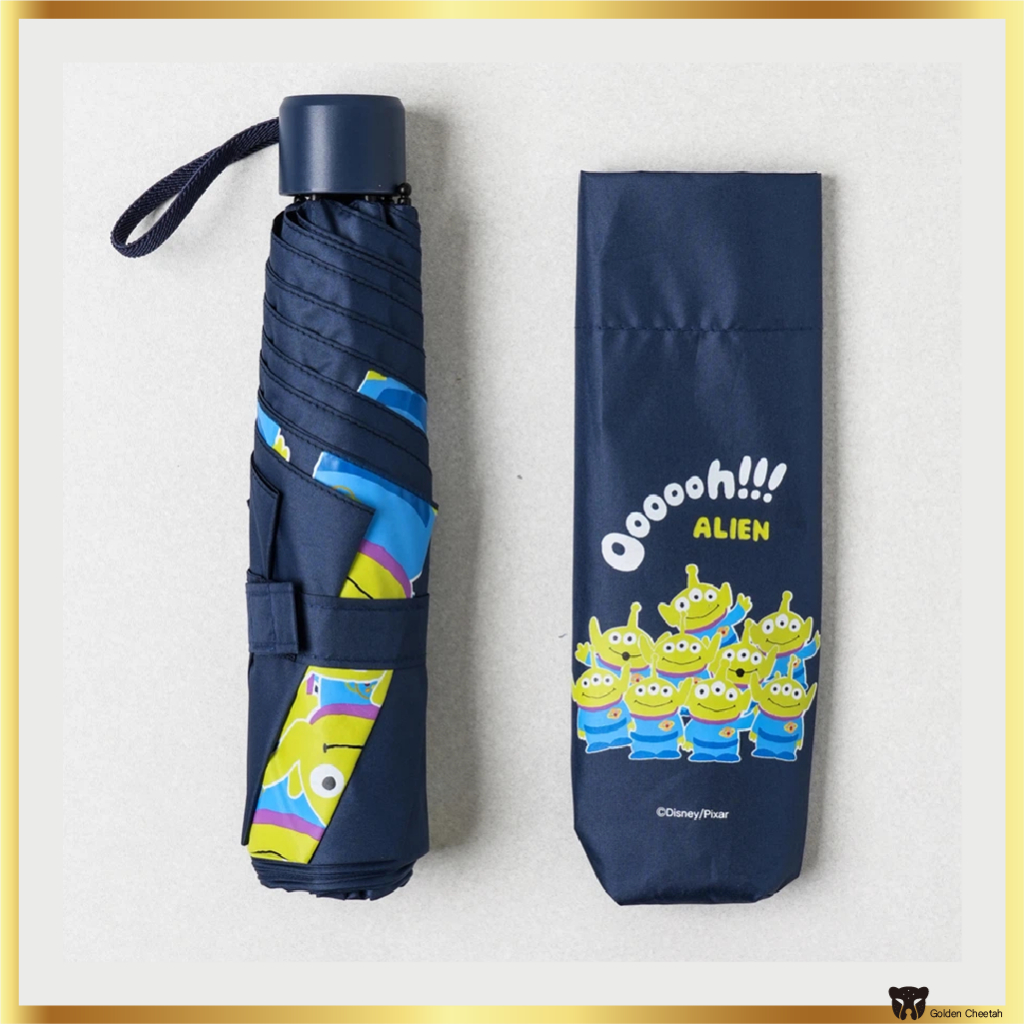 DAISO KOREA Disney Pixar Toy Story Alien 3-Fold Blackout Manual Umbrella 50cm | Ô dù nhỏ gọn chống t