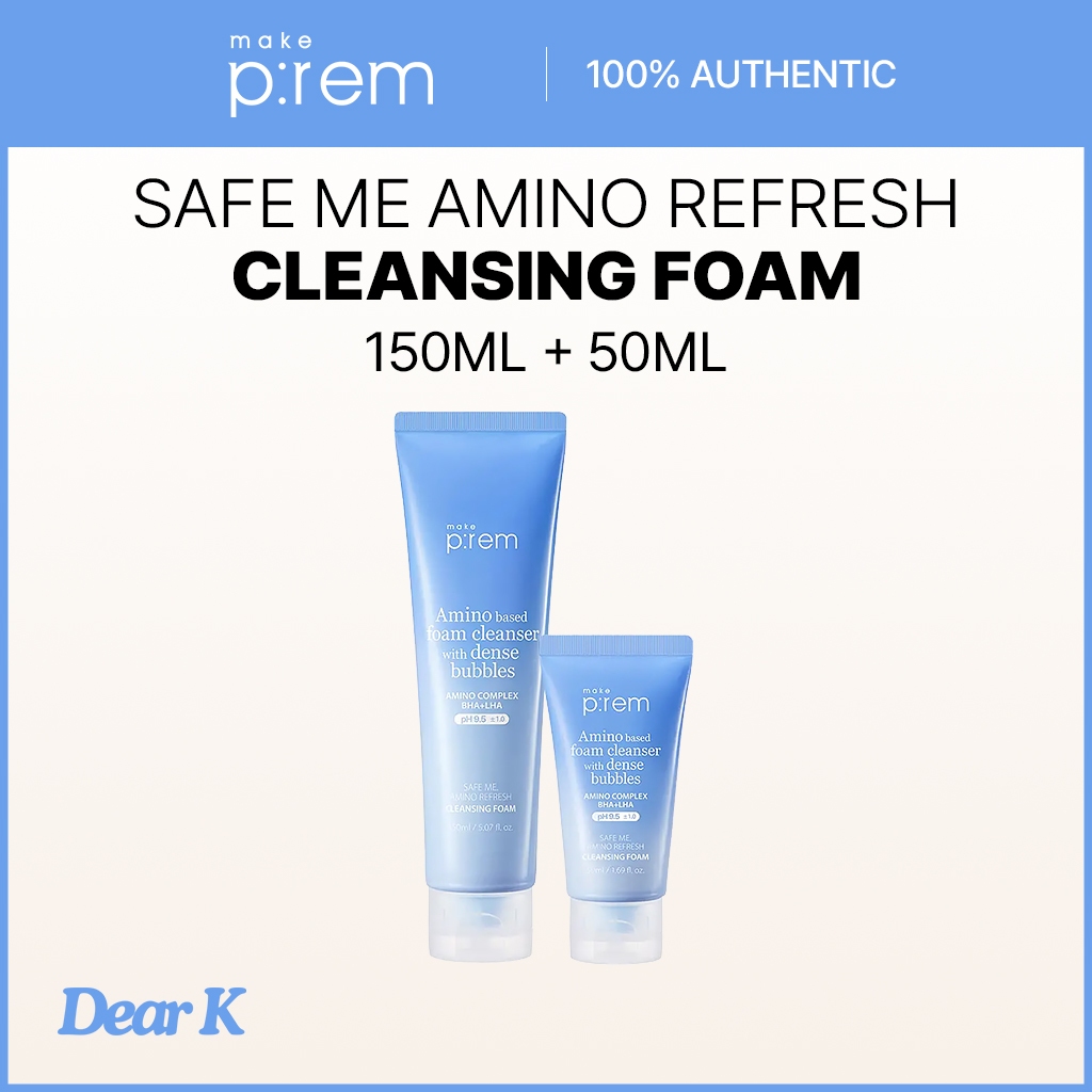 [make p: rem] Bộ bọt rửa mặt Safe Me Amino Refresh 150ml đặc biệt (+ 50ml)
