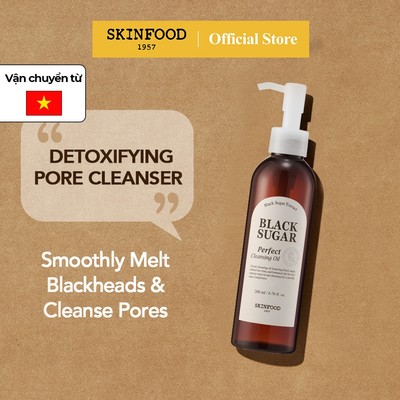[SKINFOOD] Dầu tẩy trang đường đen 200ml / Black Sugar Cleansing Oil