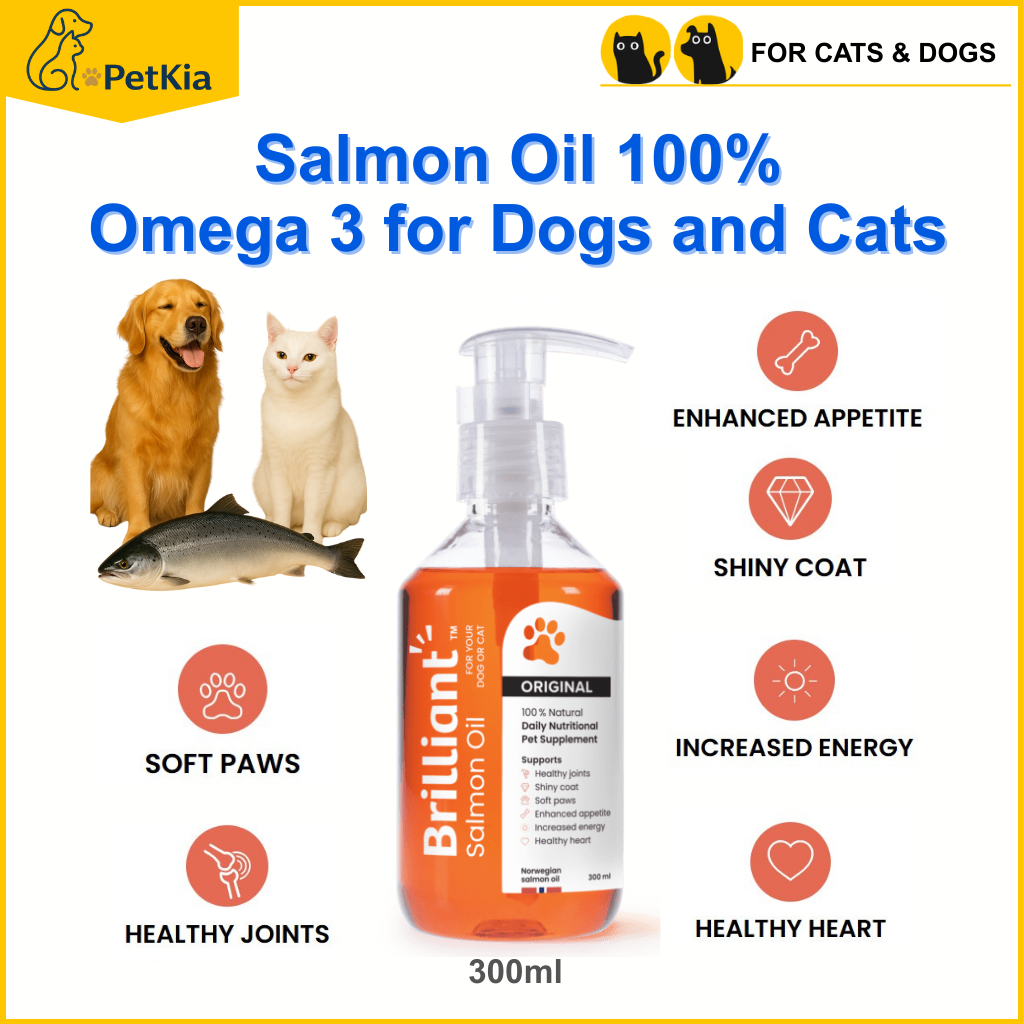 Dầu Cá Hồi Cho Chó Mèo - Dầu Cá Hồi Hofseth Brilliant - Giàu Omega-3, Axit Béo EPA & DHA - 300ml