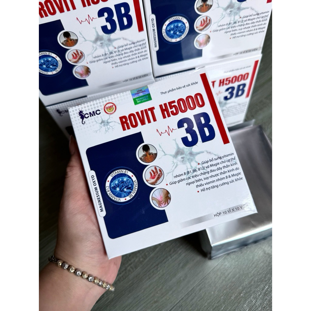 rovit h5000 3b bổ sung 3b b1b6b12 và magnesi b6 hỗ trợ giảm đau dây thần kinh, tê bì tay chân