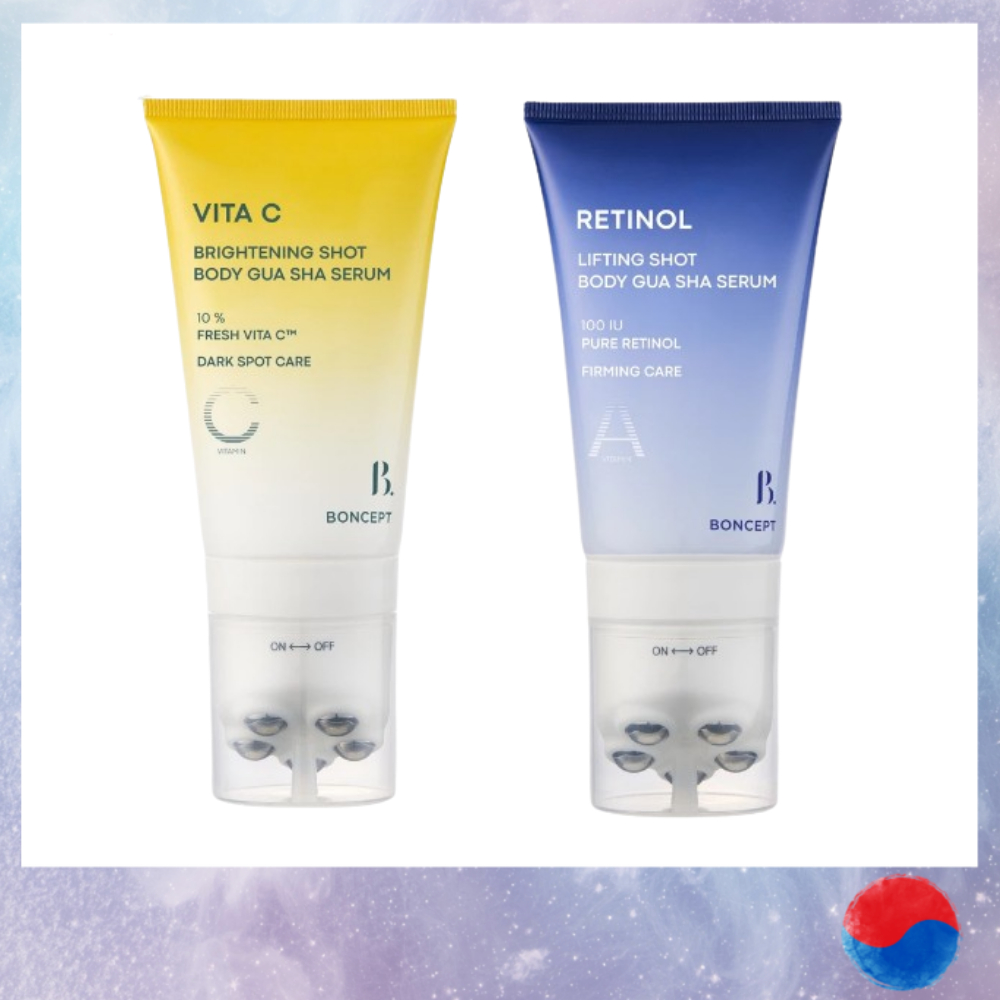 [Boncept] Vitamin C Brightening Shot Body Gua Sha Serum 100 ml + Retinol Firming Shot Body Gua Sha S