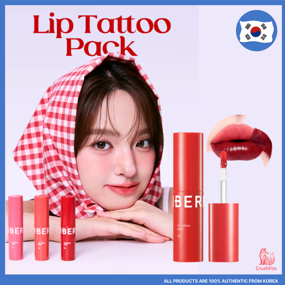 Korea Peel Off Lip Tattoo Pack Glam Lip Oil – Vết môi chống thấm nước lâu trôi 24h (Apple Red / Guav