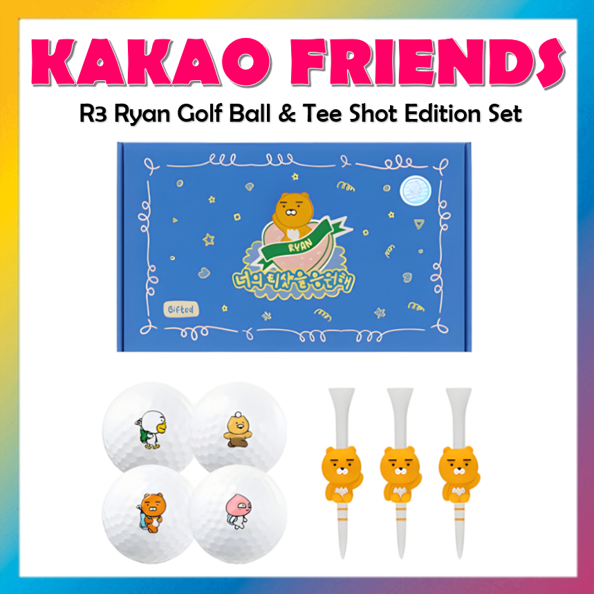 [KAKAO FRIENDS] R3 Ryan Limited Golf Ball & Tee Shot Edition Set