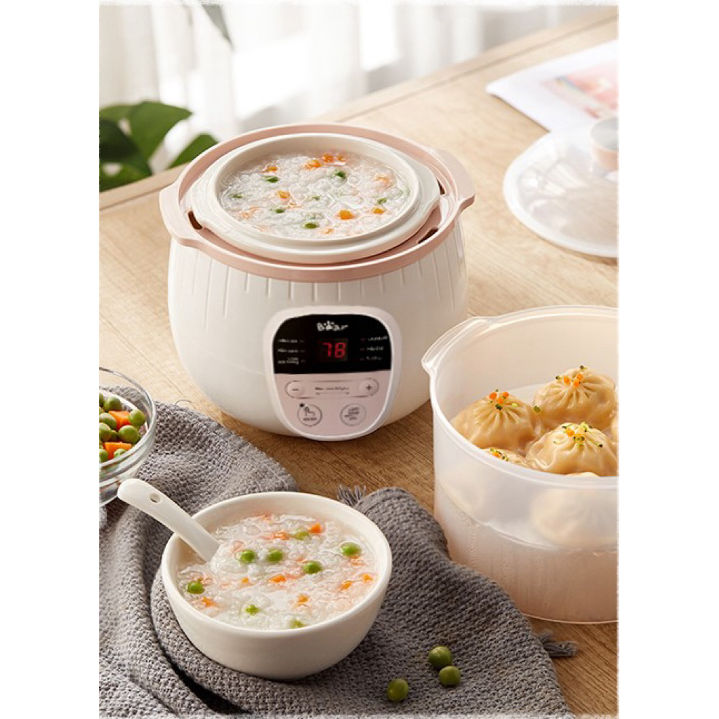 (BEAR) Nồi nấu chậm 0.8L Bear SUBE001 (3 màu)