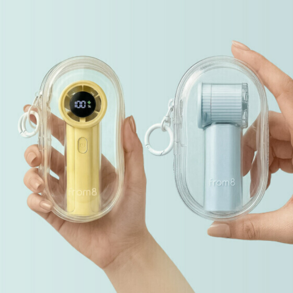 From8 Pocket Jet Turbo Fan Mini BLDC Quạt cầm tay cầm tay 2000mAh Quạt sạc với túi móc khóa trong su
