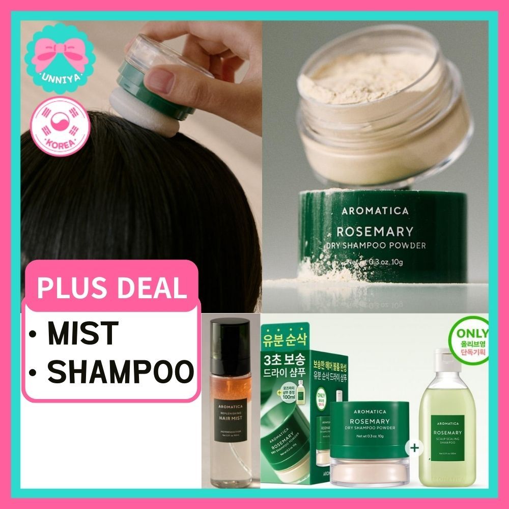 [Aromatica] Bột gội khô hương thảo 10g, Dầu gội Aromatica