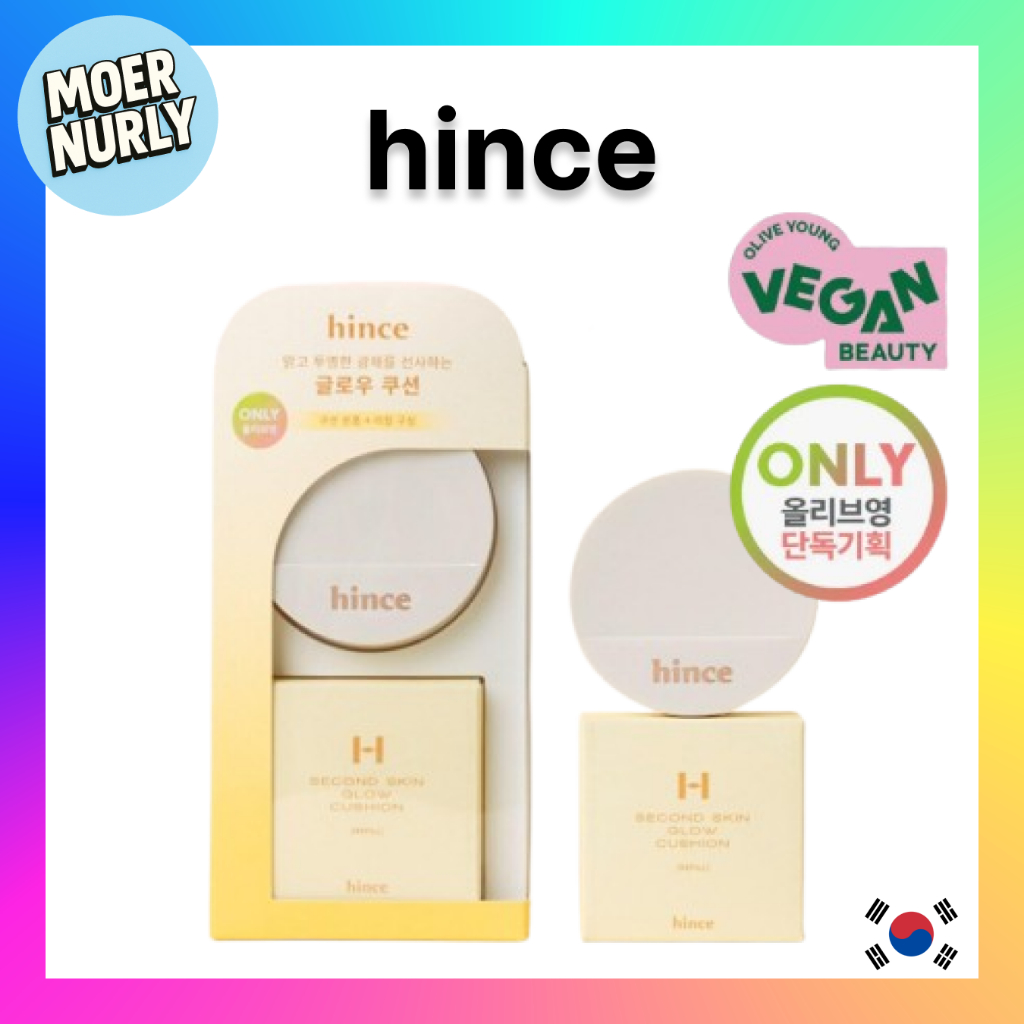 [hince] Phấn Nước Second Skin Glow Cushion + Refill (Bộ Quà Tặng) | Kem Nền Hàn Quốc | Olive Young