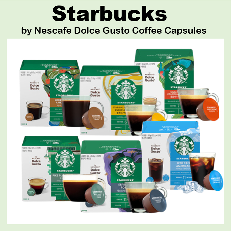 [Starbucks] của Nescafe Dolce Gusto Coffee Capsules – House Blend / Iced Americano / Pike Place / Es