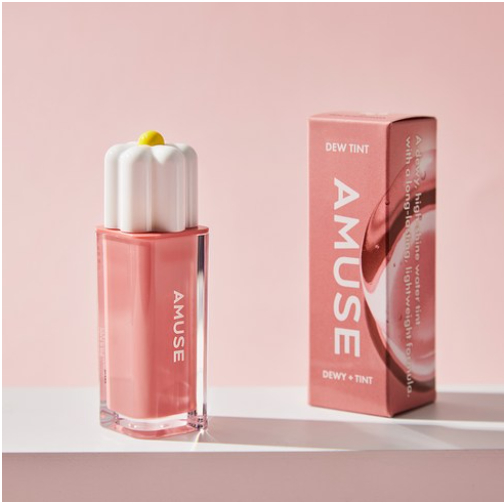 Son Môi Cấp Ẩm AMUSE Dew Tint 13 Dew Boksoonga 4g - K-Beauty Son Tint Bóng Nước Trang Điểm Hàng Ngày