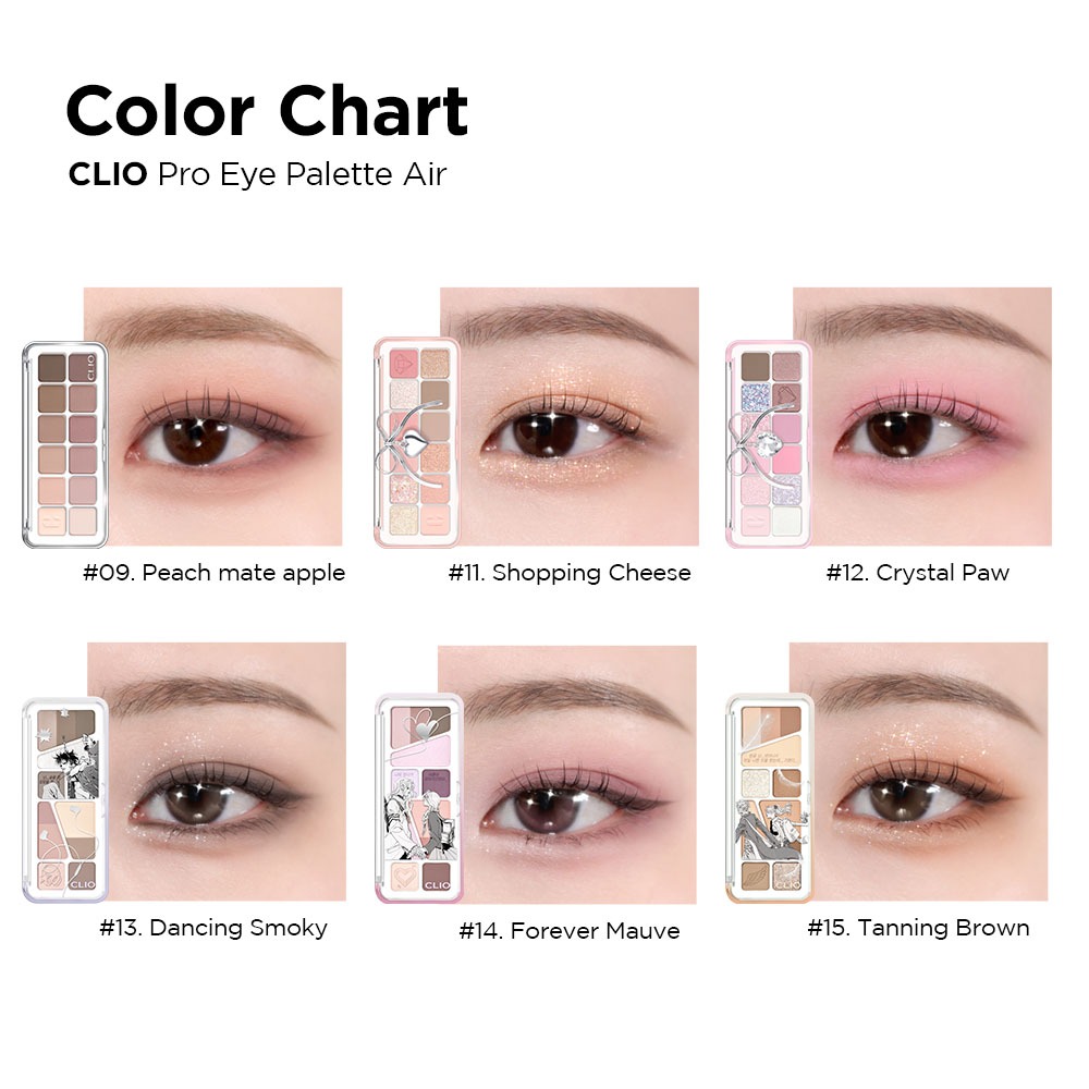 [CLIO - MÀU MỚI] Bảng Mắt Chuyên Nghiệp Dễ Dùng PRO EYE PALETTE AIR - 0.6gX12 | BigBuy360 - bigbuy360.vn