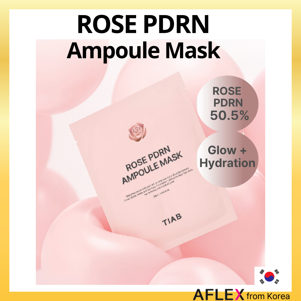 [TIAB] Mặt nạ Ampoule Rose PDRN | Mặt nạ tấm Glow Hàn Quốc để dưỡng ẩm & làm sáng da