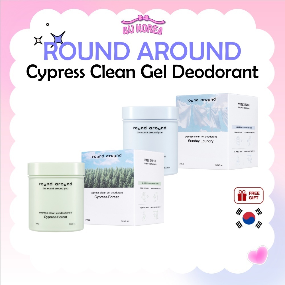 ROUND AROUND Xịt khử mùi dạng Gel làm sạch TRÒN 300g – 2 mùi hương / K-BEAUTY