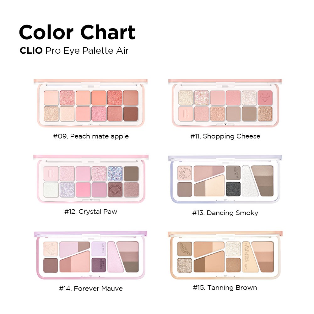 [CLIO - MÀU MỚI] Bảng Mắt Chuyên Nghiệp Dễ Dùng PRO EYE PALETTE AIR - 0.6gX12 | BigBuy360 - bigbuy360.vn