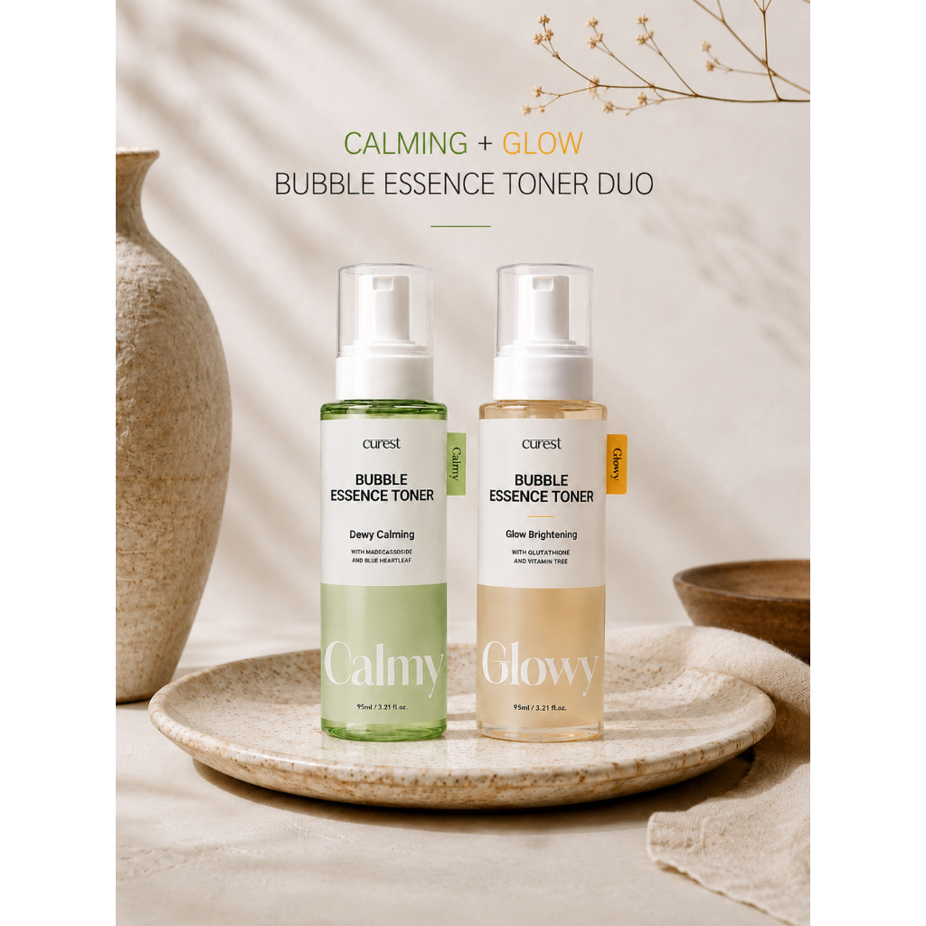 NƯỚC HOA CUREST DEWY CALMING SUBBLE ESSENCE TONER 95ml, NƯỚC HOA BONG BÓNG ESSENCE TONER 95ml