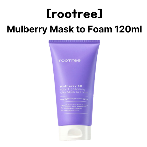 [rootree] Mặt nạ đất sét bó sát lỗ chân lông Mulberry 5D 120ml | Chăm sóc da Mặt nạ làm đẹp Hàn Quốc