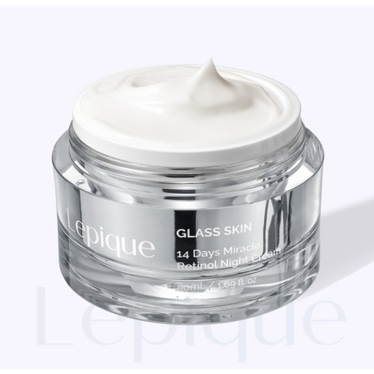 [Lepique] Kem ngủ Retinol da thủy tinh 1.69oz | Chăm sóc da chống lão hóa 14Days Miracle