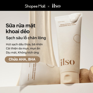    ilso Official  Sữa rửa mặt khoai tây dẻo 2in1 -  Hút sạch sâu bã nhờn và cải thiện vấn đề về mụn ilso Grain Potato Pore Cleansing Pack Foam 150ml 