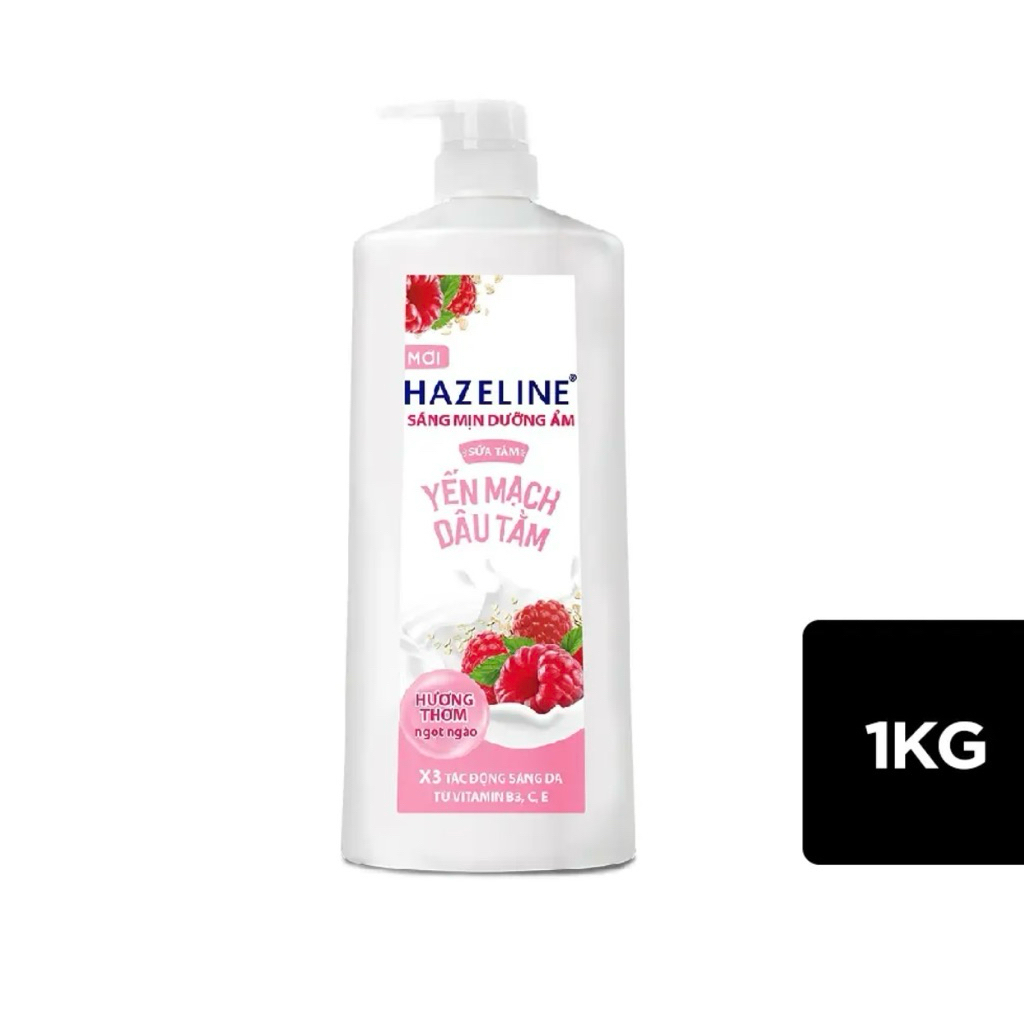 [CHÍNH HÃNG]<Chai 1kg>Sữa tắm Hazeline yến mạch dâu tằm..
