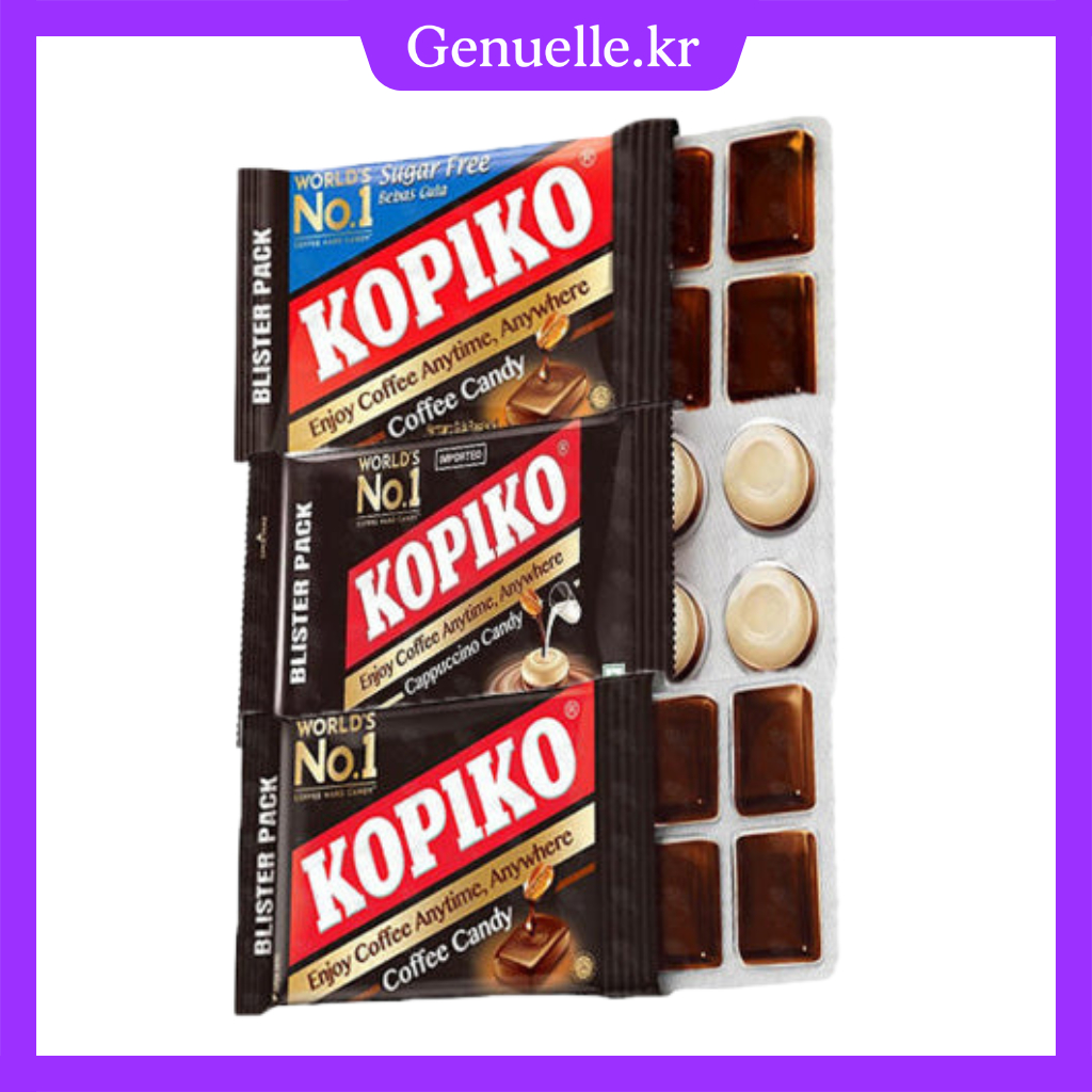 [KOPIKO] Gói vỉ kẹo cà phê – Cà phê / Cappuccino / Không đường | Kẹo cà phê bỏ túi