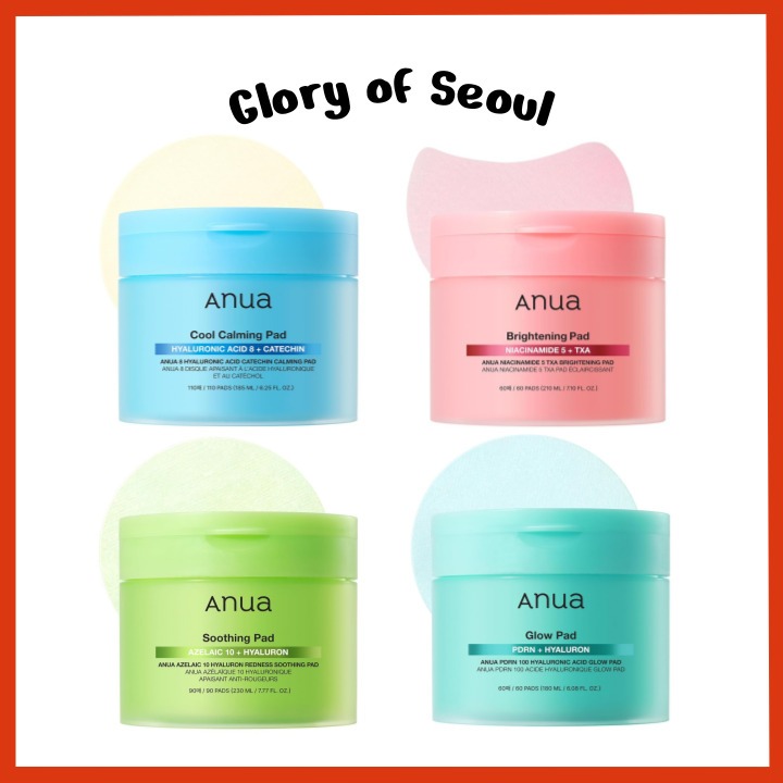 [MỚI] ANUA PDRN 100 Hyaluronic Acid Glow Pad, Niacinamide 5 TXA Brightening Pad, Azelaic 10 + Hyalur