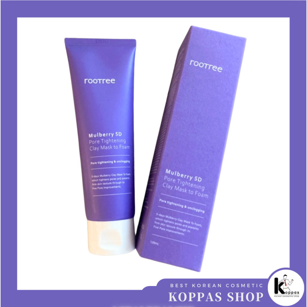 Mặt nạ đất sét làm săn chắc lỗ chân lông rootree Mulberry 5D 120ml