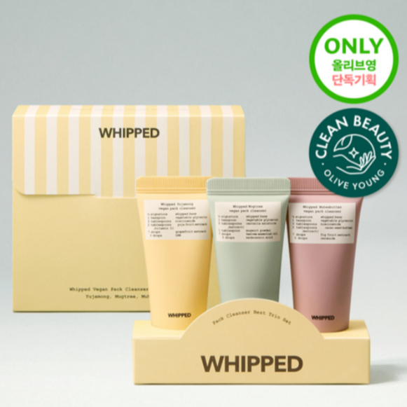 Han Quoc Bộ Quà Tặng Whipped Vegan + Pack Cleanser 25g x3 (Mug Tree, Fig Butter, Yuzu Grapefruit)