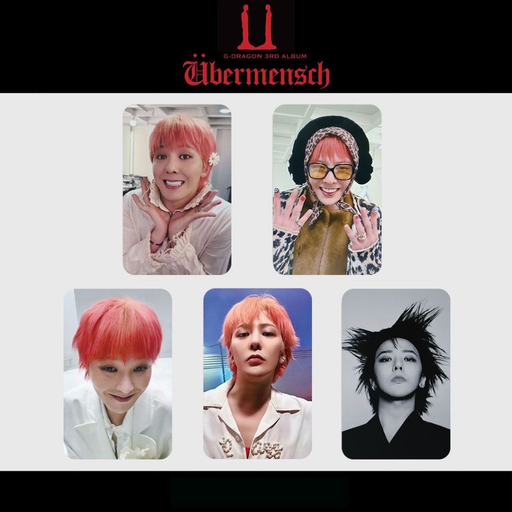 Bộ Photocard G-Dragon 5 chiếc KPOP Idol Hàng BIGBANG GD Kwon Jiyong Ubermensch Triển lãm giới hạn Th