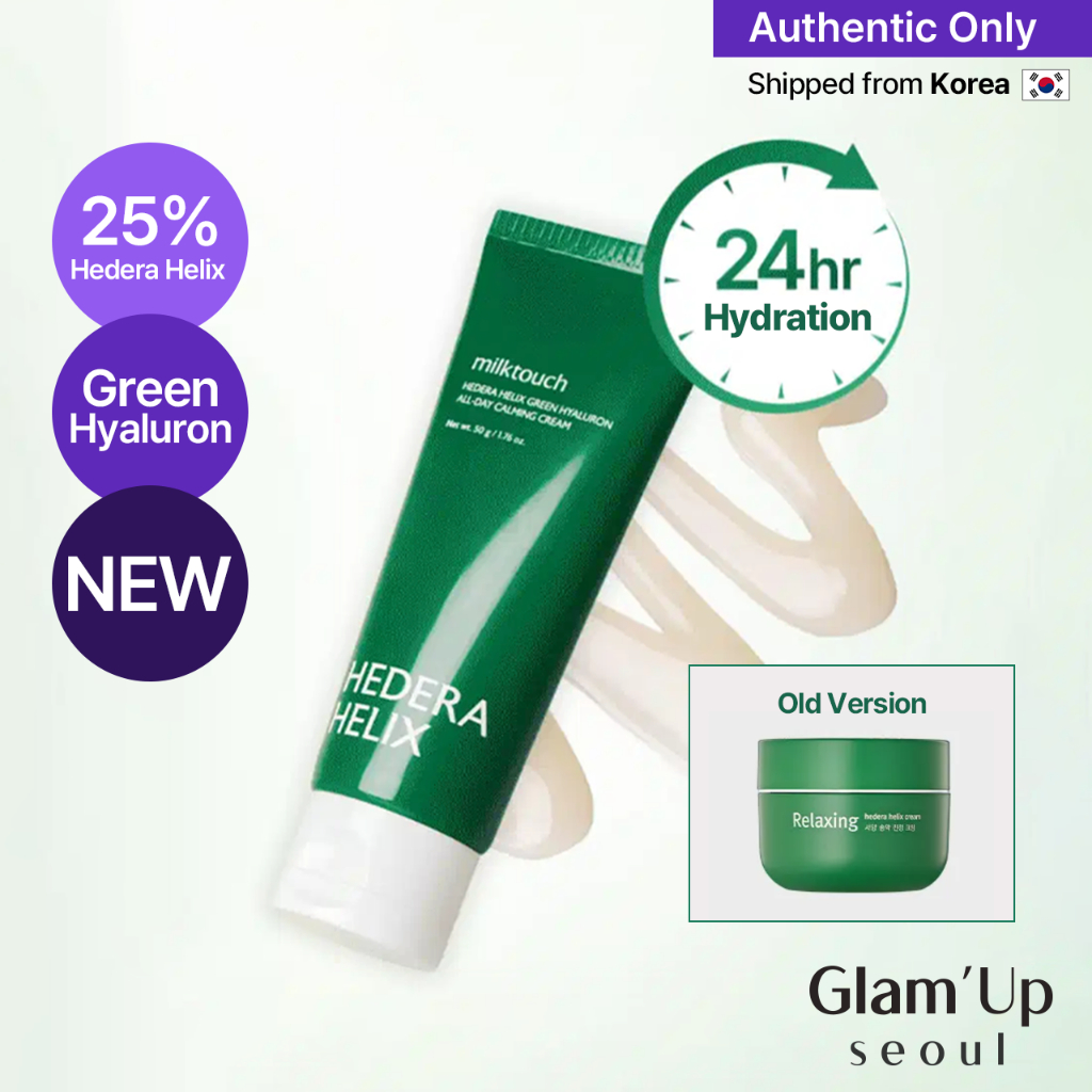 [Milk Touch] Hedera Helix Green Hyaluron Kem làm dịu cả ngày 50ml l Kem dưỡng ẩm làm dịu Kem dưỡng ẩ