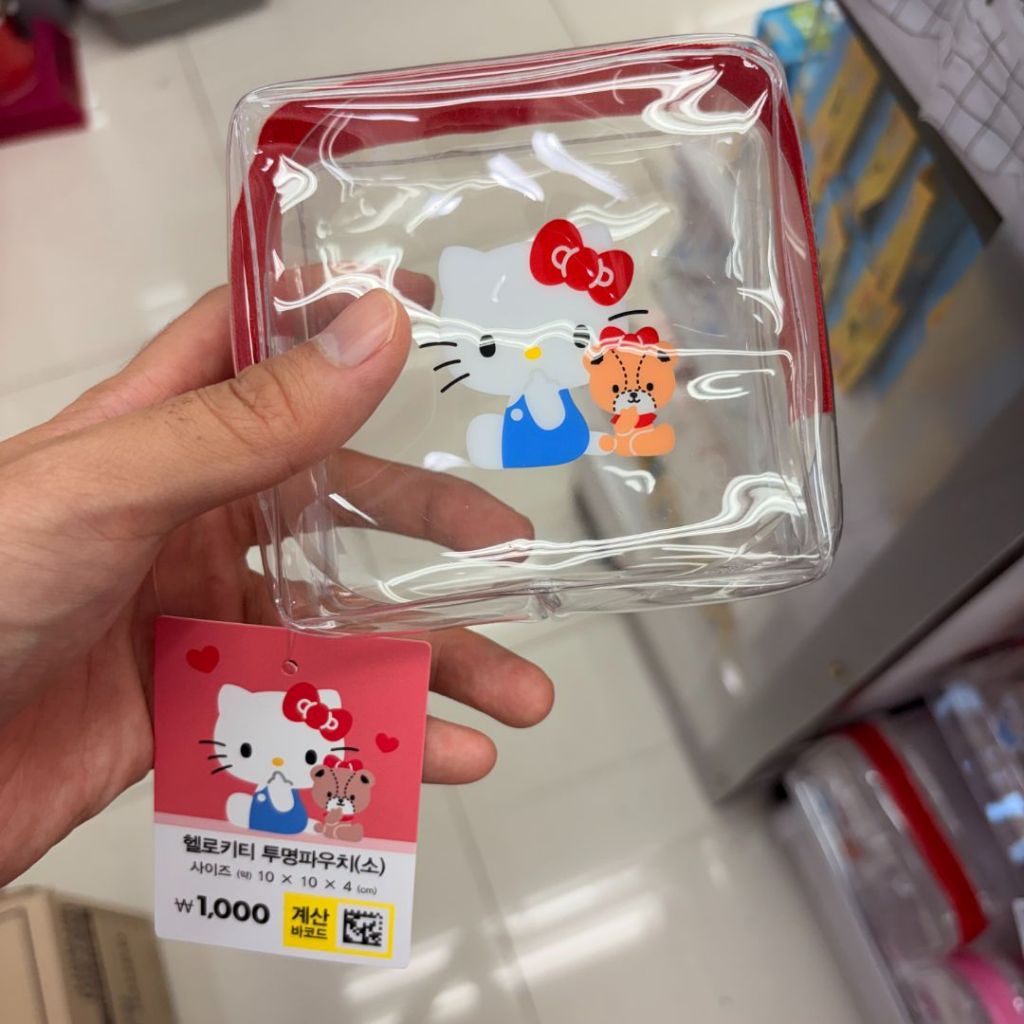 DAISO KOREA Hello Kitty Túi trong suốt nhỏ