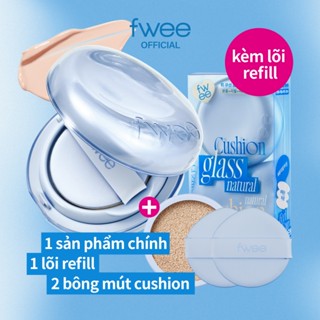 fwee Glass Cushion Foundation [Lõi Thay Thế] — Cushion 13g + Refill 13g + 2 Bông Mút